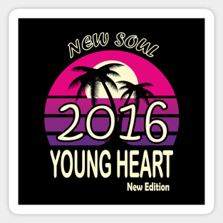 2016 Birthday Gift New Soul Young Heart Sticker